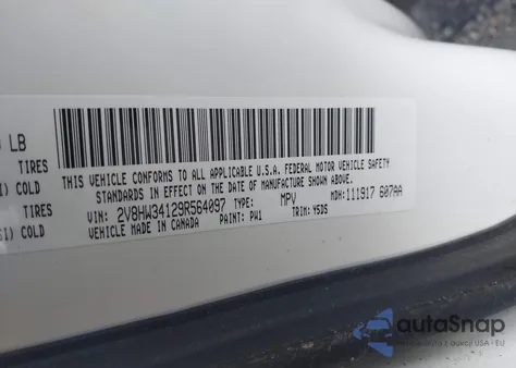 2009 Volkswagen Routan Se z USA, uszkodzony, nr VIN 2V8HW34129R564097